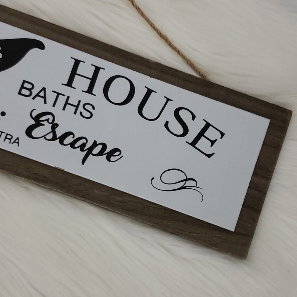 Always Home Bath House Sign Farmhouse Decor NWOT - Picture 4 of 12